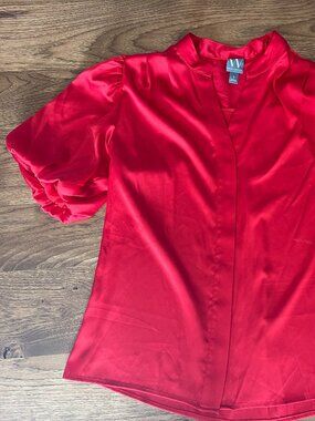 Ladies Red Worthington Blouse - Size Small